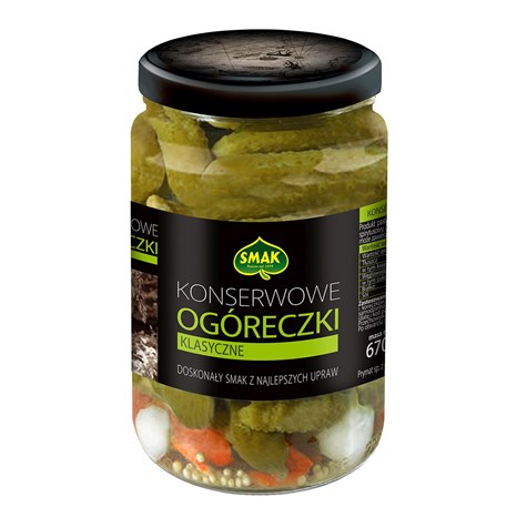 SMAK OGÓRECZKI KONSERWOWE MINI 670g/350g/6