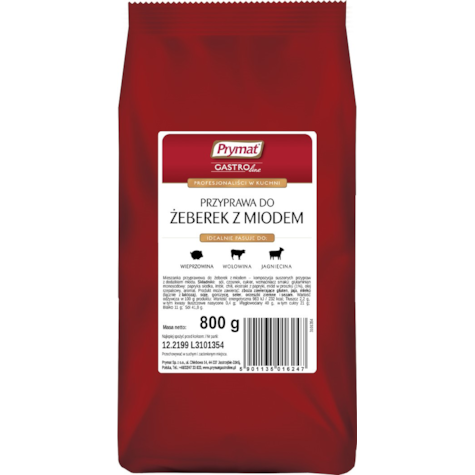 PRYMAT PRZYPRAWA DO ŻEBEREK Z MIODEM 800g/10