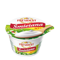 PRESIDENT ŚMIETANA 200g 30% (12)