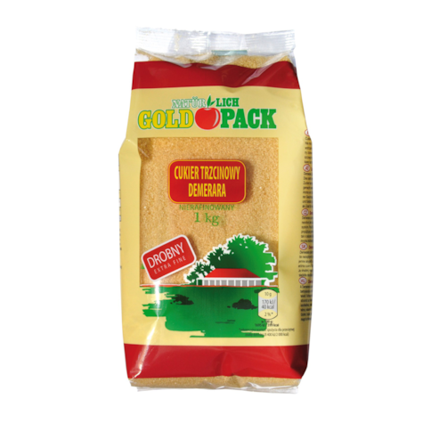 GOLDPACK CUKIER TRZCINOWY BRĄZOWY 1kg/10 DROBNY