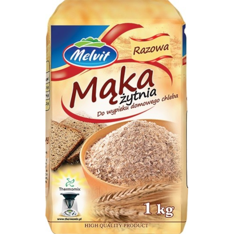 MELVIT MĄKA ŻYTNIA RAZOWA 1kg/10 typ 2000