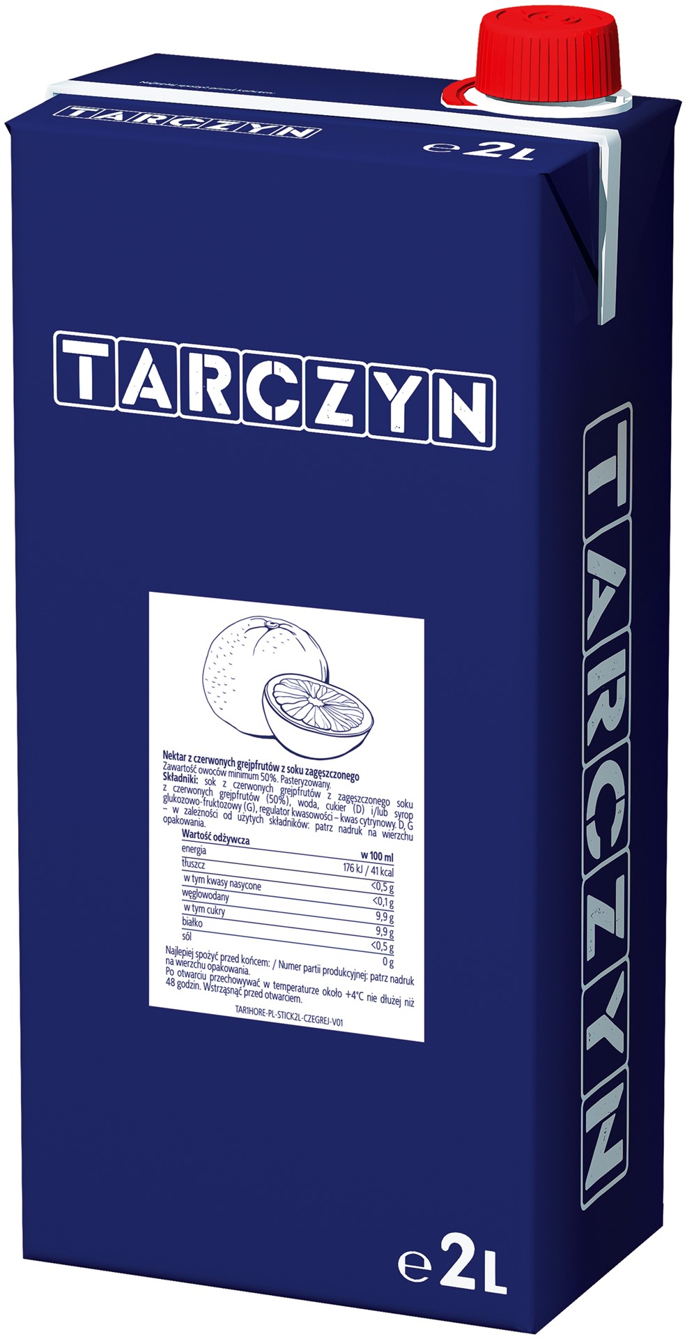 TARCZYN karton NEKTAR 2L CZERWONY GREJPFRUT (6)
