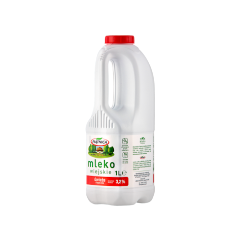 PIĄTNICA MLEKO but. 1L 3,2% (6) wiejskie