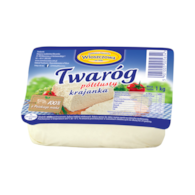 WŁOSZCZOWA TWARÓG PÓŁTŁUSTY KRAJANKA 1kg/8 fol