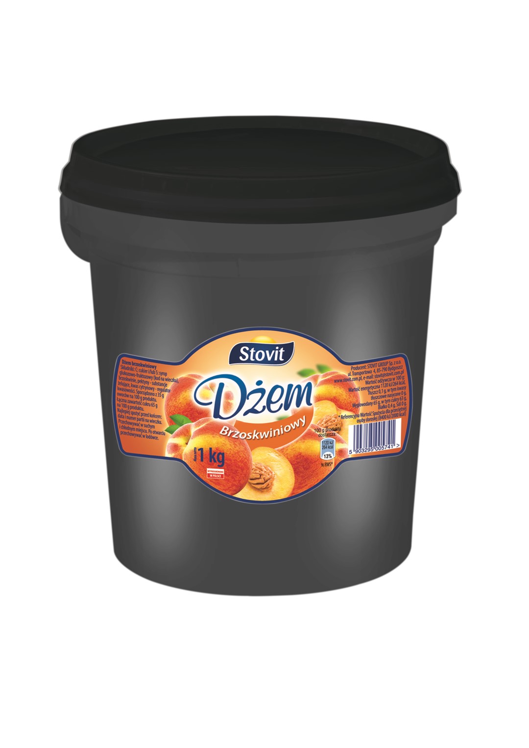 STOVIT DŻEM WYSOKOSŁODZONY 1kg BRZOSKWIN wiadro/4