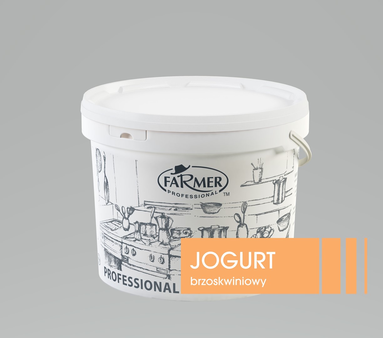 FARMER JOGURT 5kg 2,8% BRZOSKWINIA