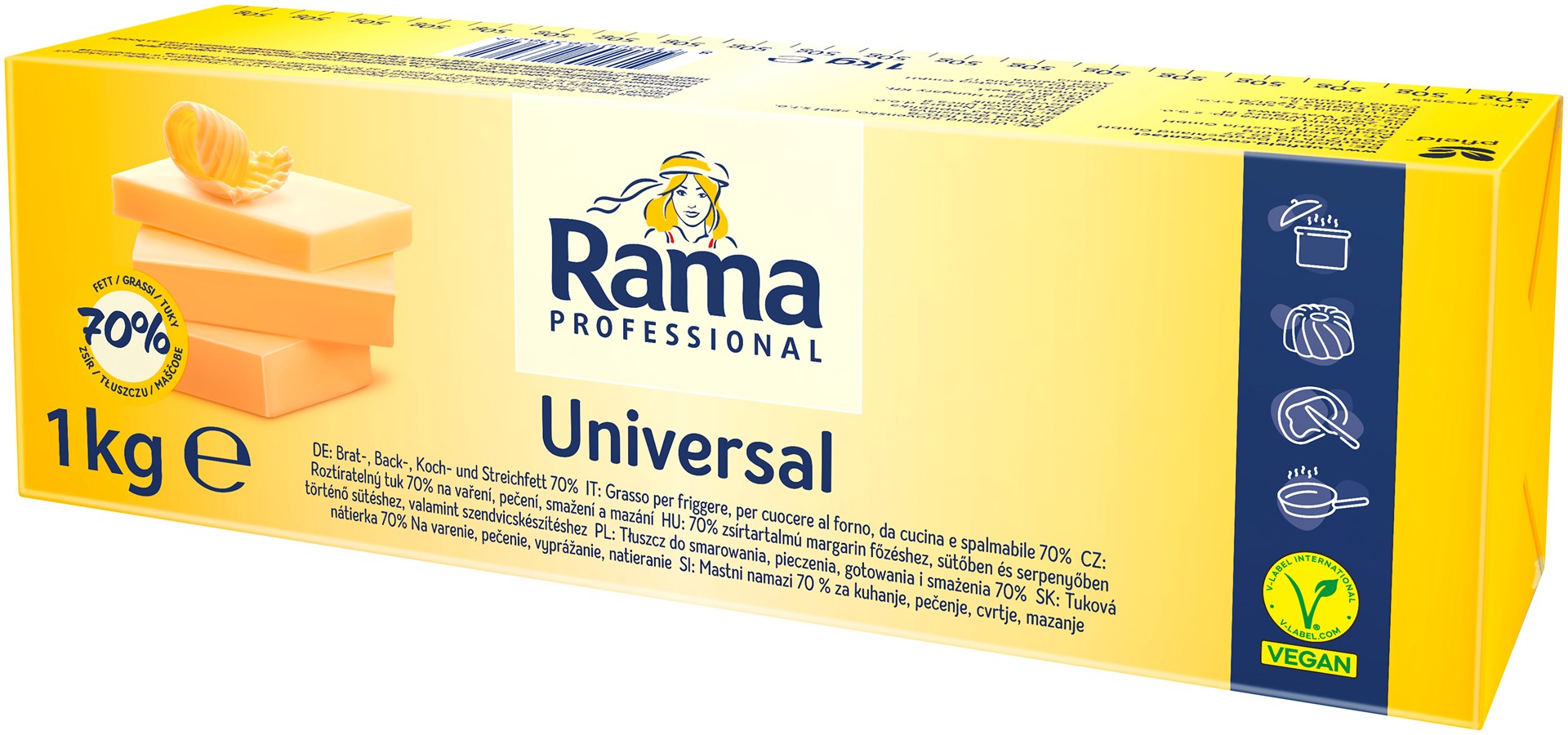 RAMA PROFI TŁUSZCZ UNIWERSALNY 70% 1kg WEGAN (10)