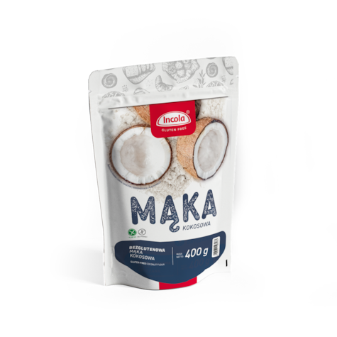 INCOLA MĄKA BEZGLUTENOWA KOKOSOWA 400g/10