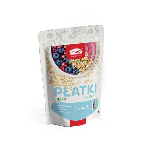 INCOLA PŁATKI OWSIANE BEZGLUTENOWE 400g/10
