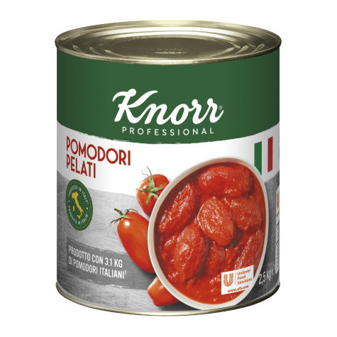 KNORR POMIDORY CAŁE PELATI 2,5kg/6 bez skórki