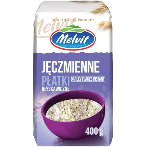 MELVIT PŁATKI JĘCZMIENNE BŁYSKAWICZNE 400g/12