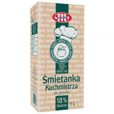MLEKOVITA ŚMIETANKA 1L 18% KUCHMISTRZA UHT (12)