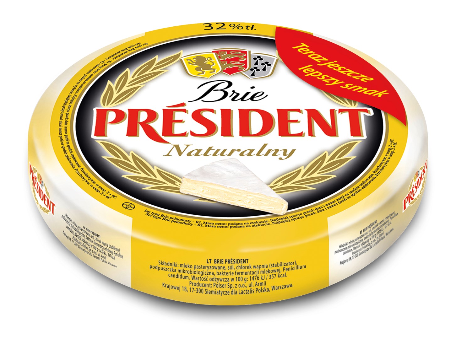 PRESIDENT BRIE KRĄG NATURALNY ok 1kg