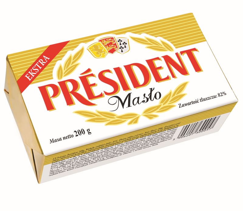 PRESIDENT MASŁO EXTRA 200g/20