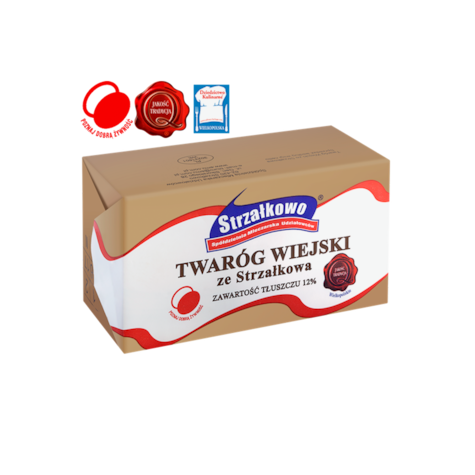 STRZAŁKOWO TWARÓG WIEJSKI 12% ok. 250g