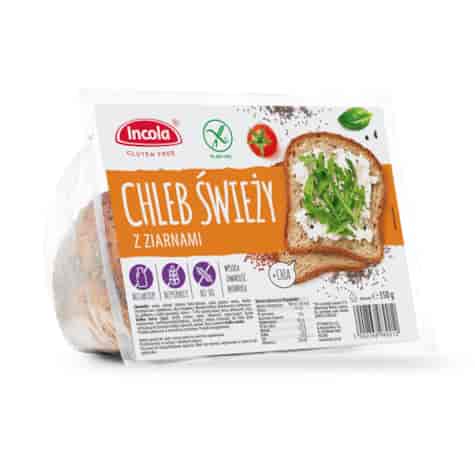 INCOLA CHLEB ŚWIEŻY Z ZIARNAMI 350g/8 BEZGLUTENOWY