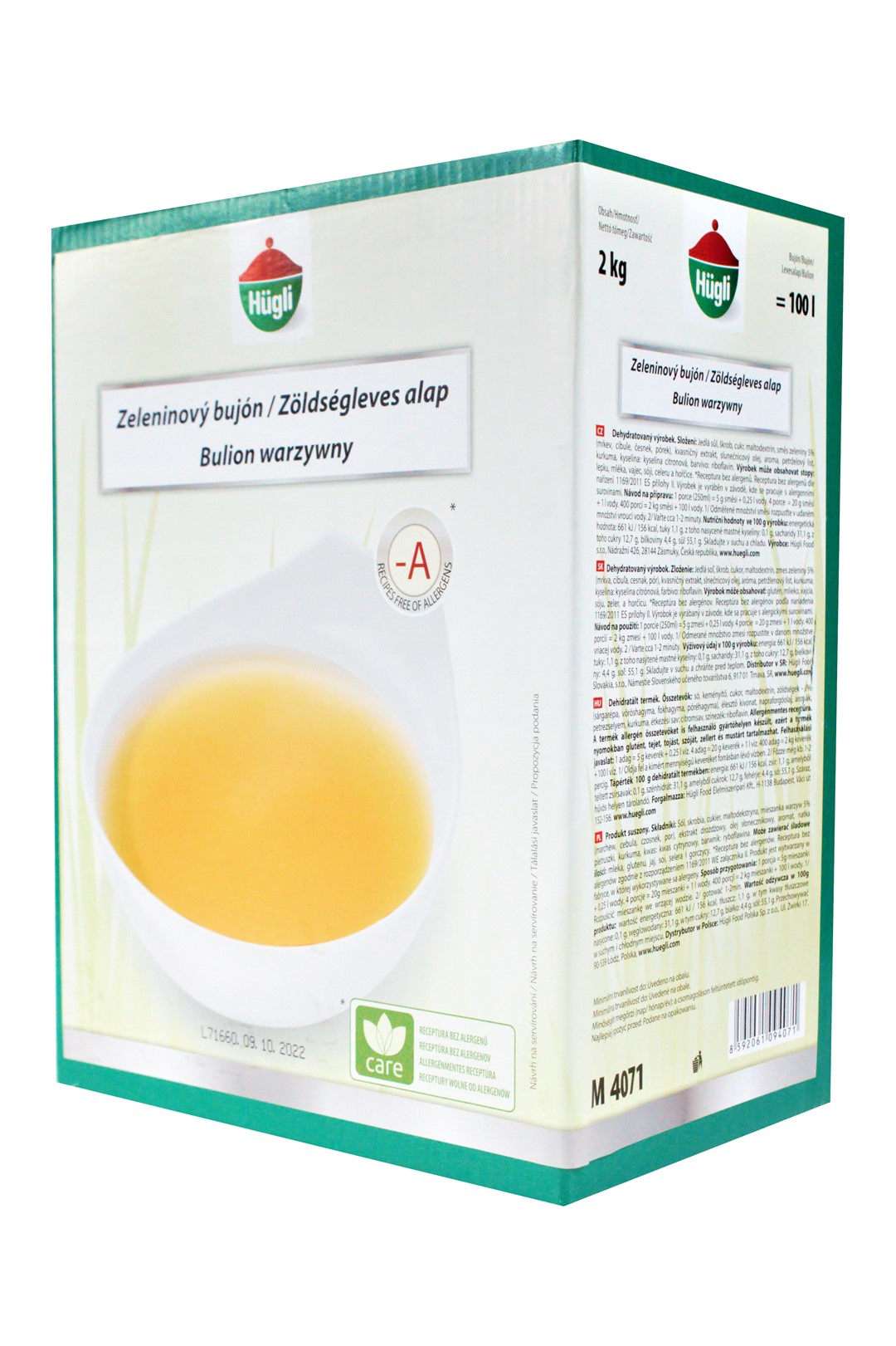 HUGLI BULION JARZYNOWY BEZ GLUTAMINIANU SODU 2kg/2