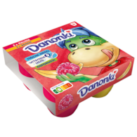 DANONE DANONKI MEGA MALINA-BANAN 4x90g/6