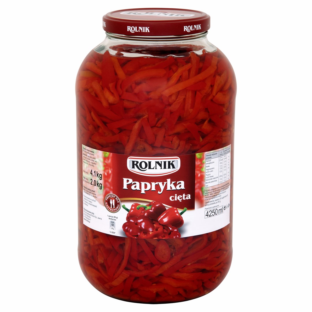 ROLNIK PAPRYKA CIĘTA PASKI 4100g/2000g słój (2)