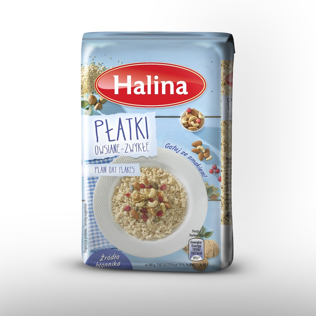 HALINA PŁATKI OWSIANE ZWYKŁE 0,4kg/10