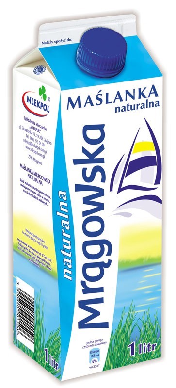 MRĄGOWSKA MAŚLANKA NATURALNA 1L/10