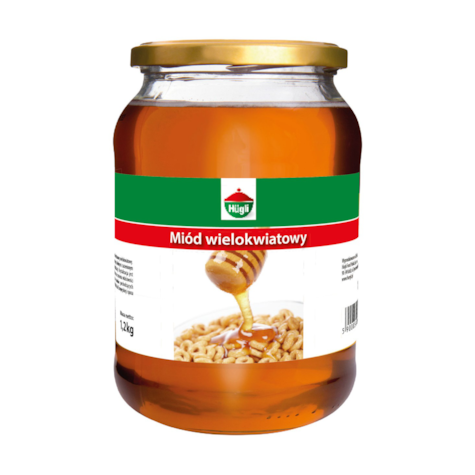 HUGLI MIÓD WIELOKWIATOWY 1,2kg/4