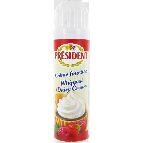 PRESIDENT BITA ŚMIETANA W SPRAYU 250g/12