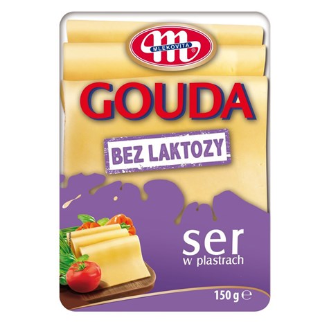 MLEKOVITA SER PLASTRY bez laktoz 150g GOUDA (12)