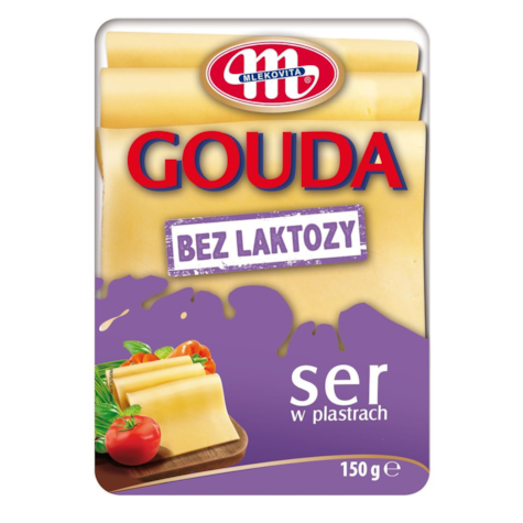 MLEKOVITA SER PLASTRY bez laktoz 150g GOUDA (12)