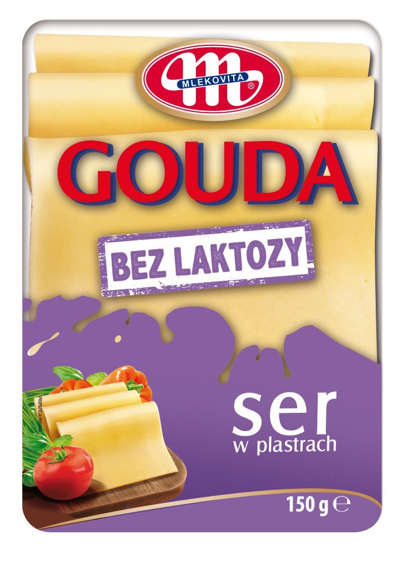 MLEKOVITA SER PLASTRY bez laktoz 150g GOUDA (12)