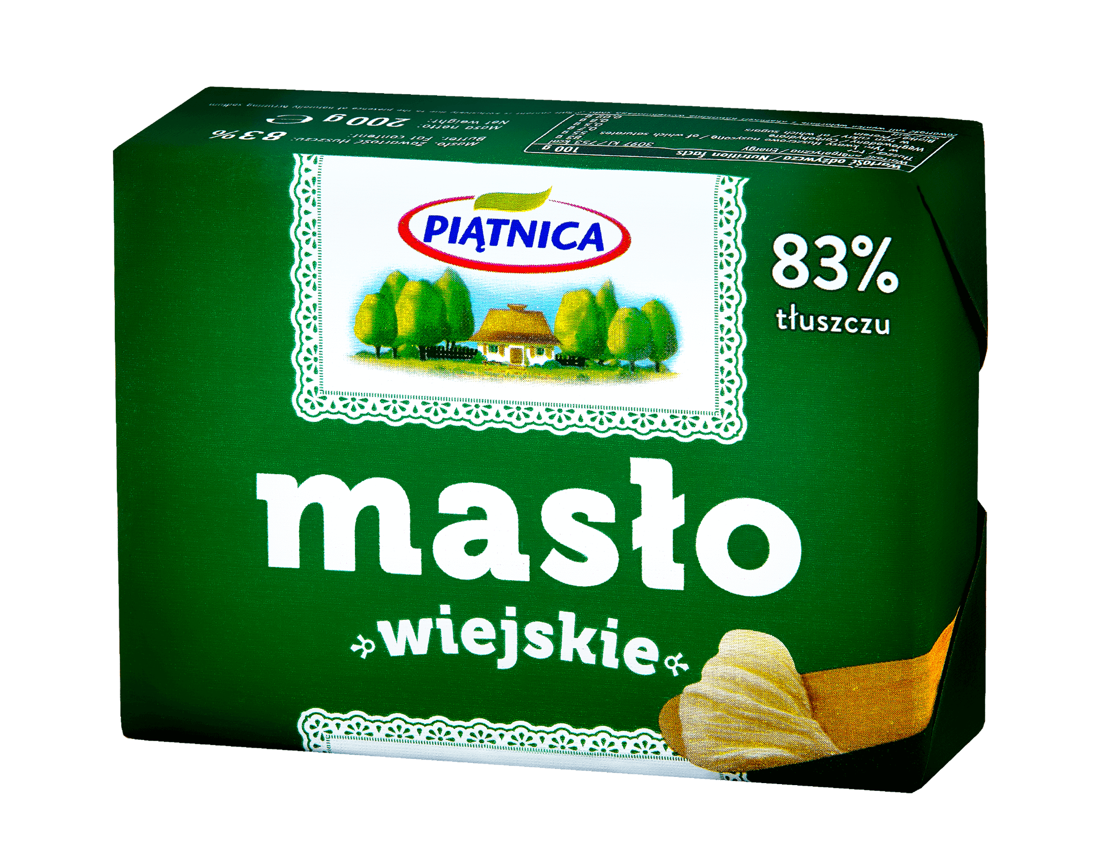 PIĄTNICA MASŁO WIEJSKIE 83% 200g/30