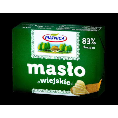 PIĄTNICA MASŁO WIEJSKIE 83% 200g/30