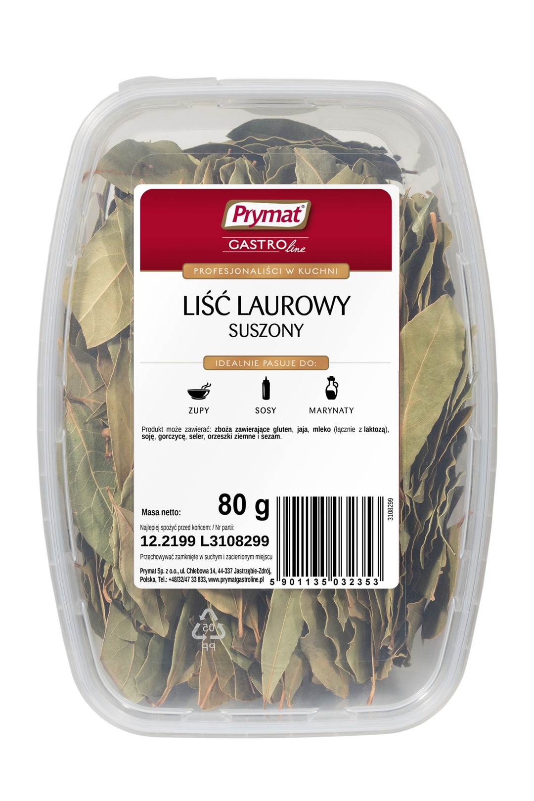 PRYMAT LIŚĆ LAUROWY 80g/10 pudełko