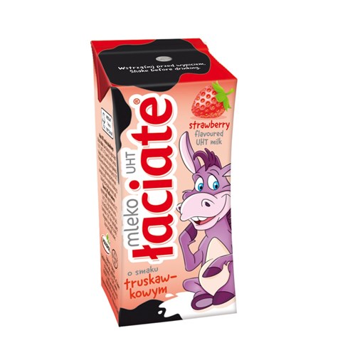 ŁACIATE MLEKO UHT SMAK TRUSKAWKA 0,2L/12