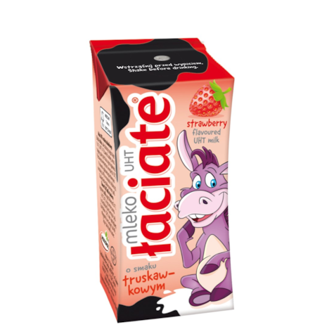 ŁACIATE MLEKO UHT SMAK TRUSKAWKA 0,2L/12