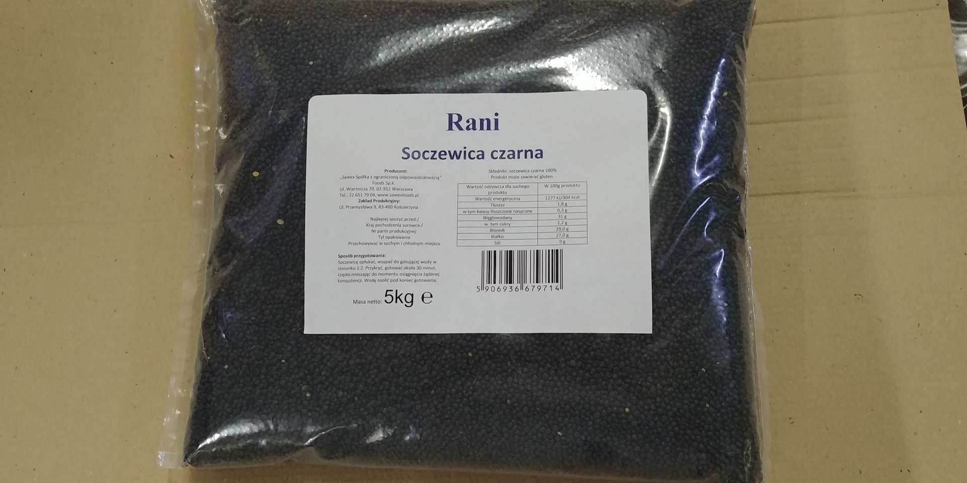 HALINA SOCZEWICA CZARNA RANI 5kg