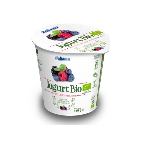 BAKOMA JOGURT BIO OWOCE LEŚNE 140g/20