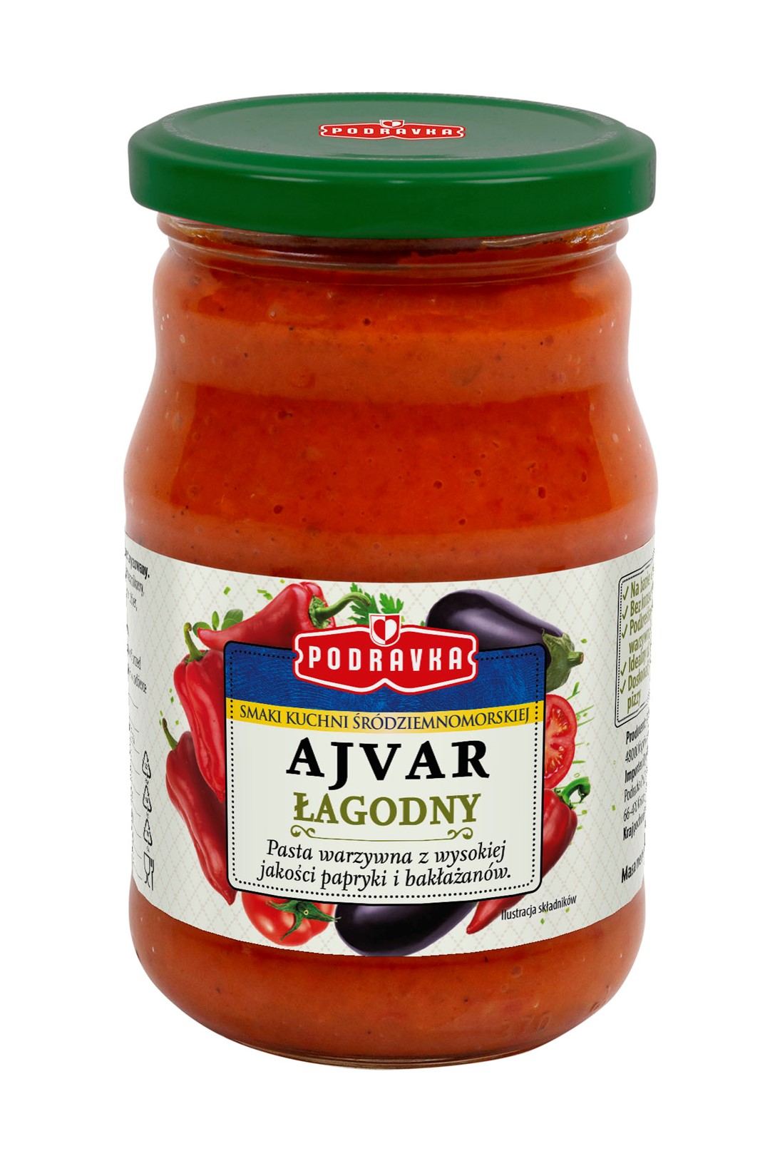 PODRAVKA AJVAR ŁAGODNY 690g/12