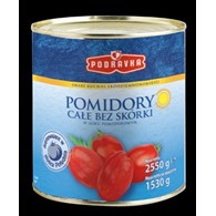 PODRAVKA POMIDORY CAŁE BEZ SKÓRKI 2,55/1,53kg/6