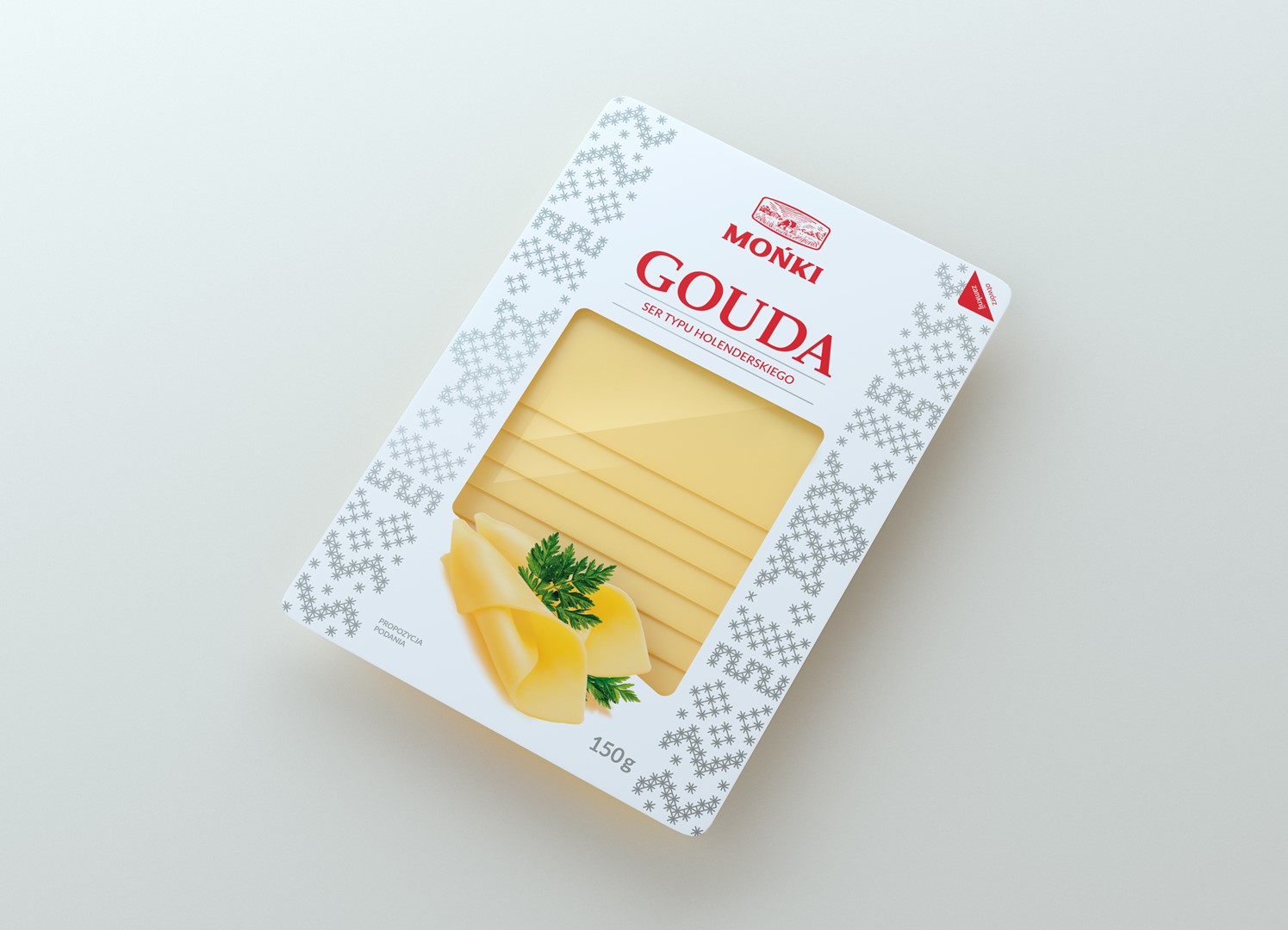 MOŃKI SER PLASTRY 150g GOUDA (12)