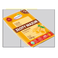 MLEKPOL SER PLASTRY 150g ZŁOTY MAZUR (12)