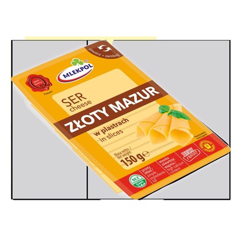 MLEKPOL SER PLASTRY 150g ZŁOTY MAZUR (12)