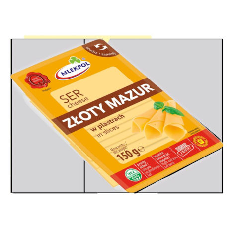 MLEKPOL SER PLASTRY 150g ZŁOTY MAZUR (12)
