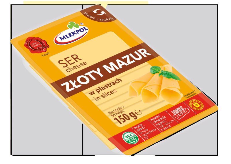 MLEKPOL SER PLASTRY 150g ZŁOTY MAZUR (12)