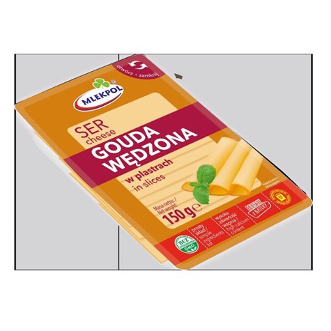 MLEKPOL SER PLASTRY 150g GOUDA WĘDZONA (12)