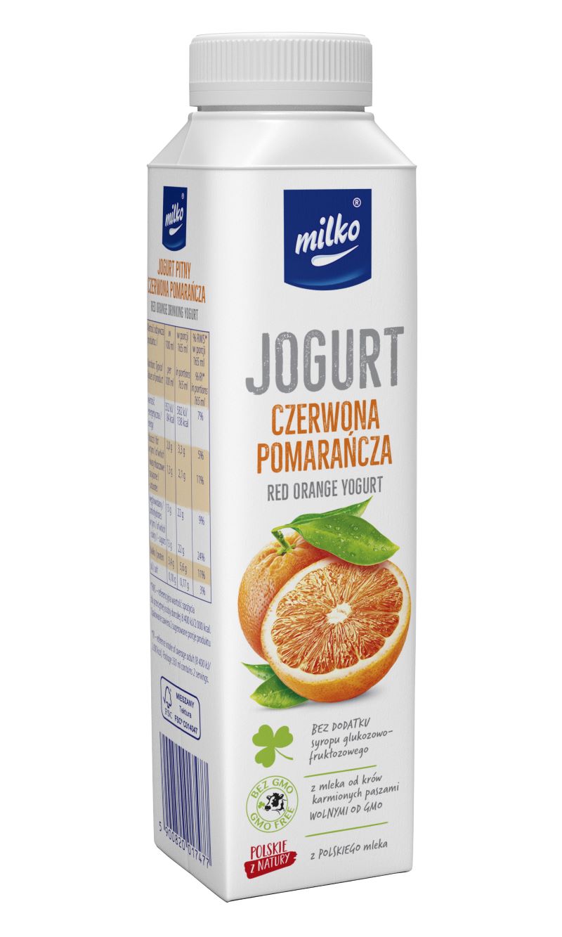 MILKO JOGURT PITNY OW 0,33L CZERW POMAR (6)