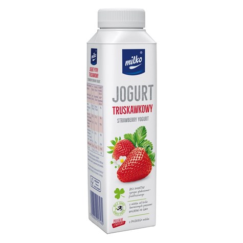 MILKO JOGURT PITNY OW 0,33L TRUSKAWKA (6)