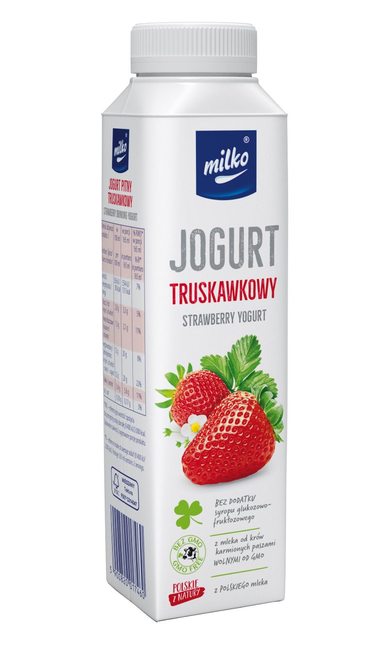 MILKO JOGURT PITNY OW 0,33L TRUSKAWKA (6)