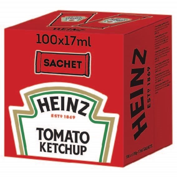 HEINZ KETCHUP ŁAGODNY W SASZETKACH 17ml/100