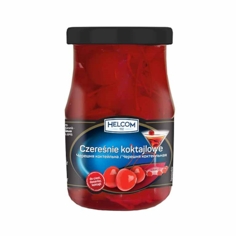 GREEK CZEREŚNIE KOKTAJLOWE CZERWONE 370g/190g/12